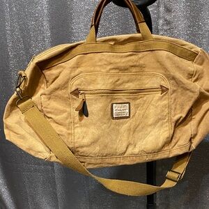 SHANE Women's Tan Shoulder Bag with Brown Details